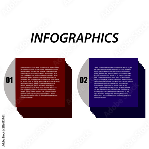 Modern Two Blocks Infographic Presentation Template