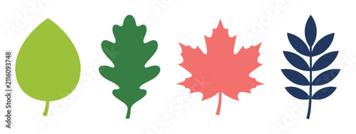 Tree Leaf Nature Botanical Silhouette Icon Set nature icon set for environmental design projects