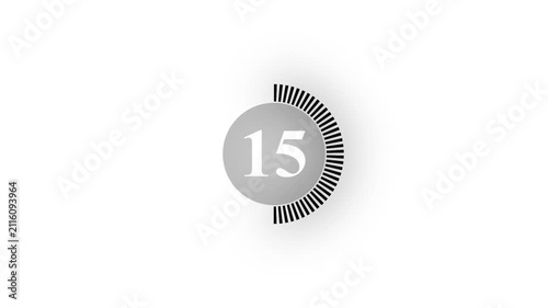 Number 30 countdown timer icon inside a circular dial on white background