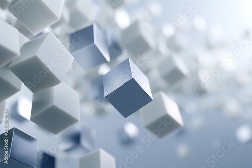 Floating cubes in perspective geometric structure enterprise computing