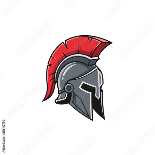 Ancient Warrior Helmet with Red Crest