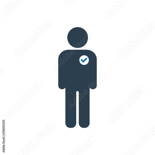 Verified citizen with checkmark badge icon