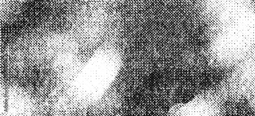 Bild auf Leinwand Dark grainy print texture surrounds several soft-edged transparent gaps