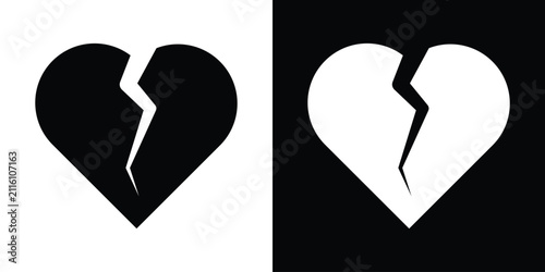 Fotografie Broken heart icon