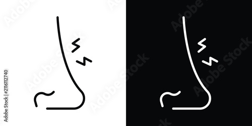 Obraz na płótnie Nose pain icon