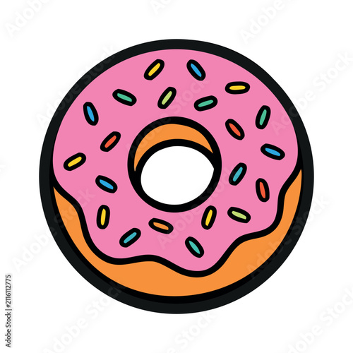 Sweet Glazed Donut Clipart for Bakery Desserts Treats and Food Designs