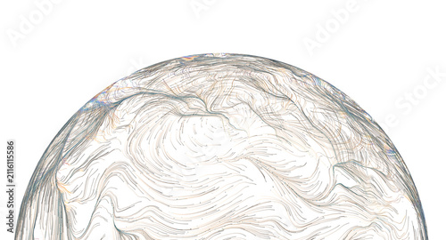 Obraz na płótnie Abstract sphere with flowing lines representing complex patterns and energy