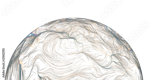 Quadro su tela Abstract network of flowing lines creating a sense of connectivity and complexit