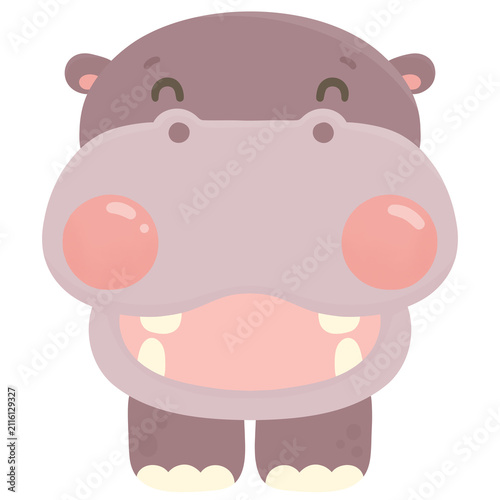 Smiling hippopo 