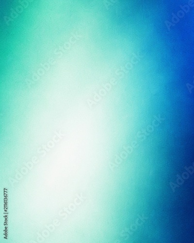 Canvas Print Teal green blue grainy gradient background with glowing noise texture, smooth ab