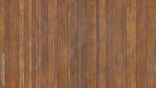 Fotografía Description:Brown wooden deck flooring texture with a matte finish, featuring vertically arranged natural wood planks with subtle grain patterns and tonal variations