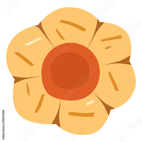 kue semprit flower jam cookie