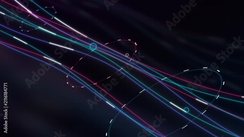 Fiber Optic Data Stream High Speed Network Internet Background Seamless Loop