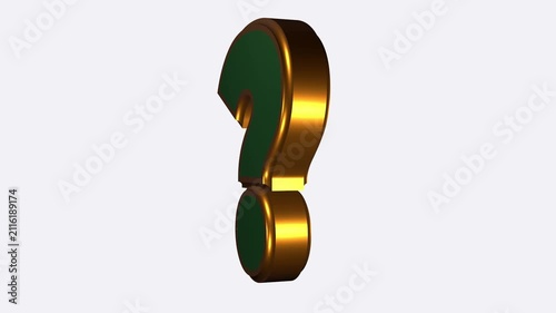 3D question mark.
? symbol.