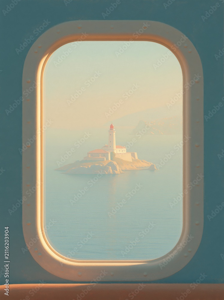 Fototapeta premium View from the window, seascape