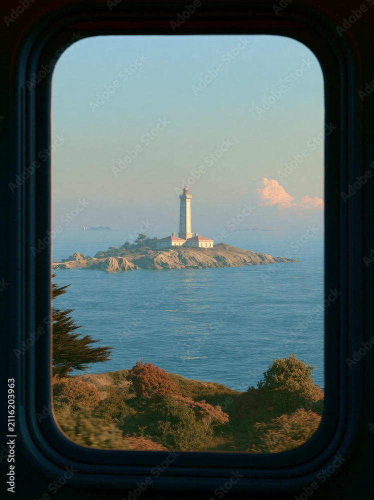 Fototapeta premium View from the window, seascape