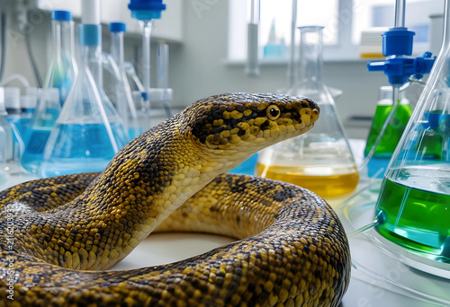 Serpent in a science labora...
