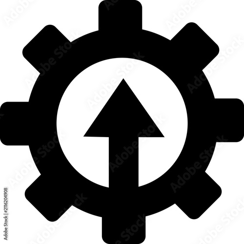 Foto Growth solid icon set