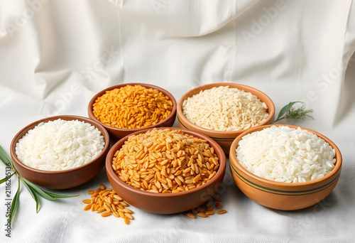 Assortment of raw white and...