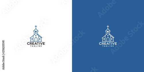 Foto Minimalist Church Logo Design for Religious Organization Spiritual Community and