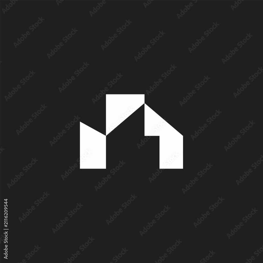 Obraz premium Minimal geometric home building logo design
