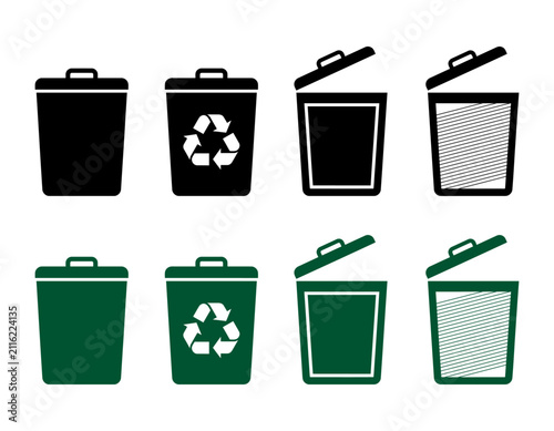 Recycling Bin Icons Set