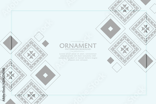Elegant Geometric Ornamental Background with Luxury Decorative Square Pattern