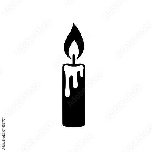 vector burning candle