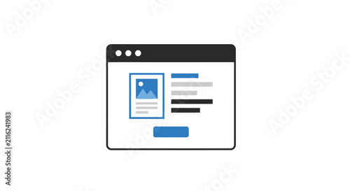 A Simple Illustration Of A Computer Screen With A Blue Icon On It The Icon