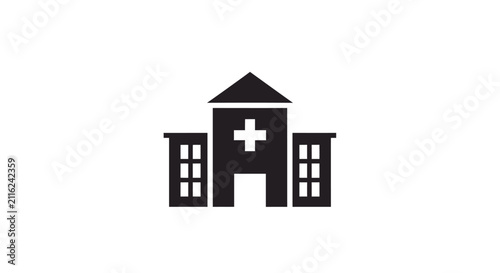 Hospital Building Icon Medical Facility.