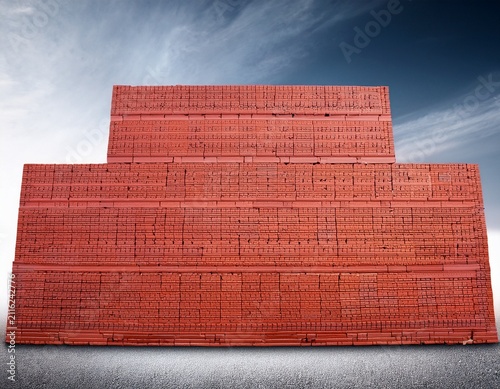 Obraz na płótnie a single red brick representing construction and durability