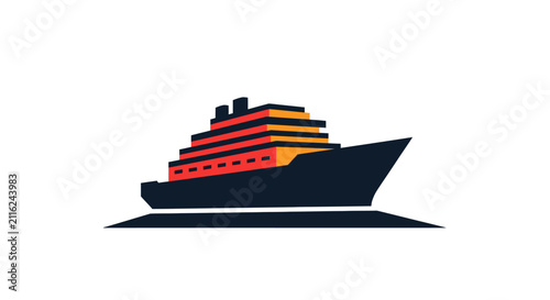 Bild auf Leinwand Large Cruise Ship Ocean Liner Vessel.