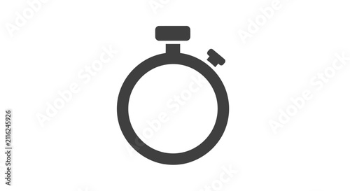 Cuadro en lienzo Black Stopwatch Closeup.