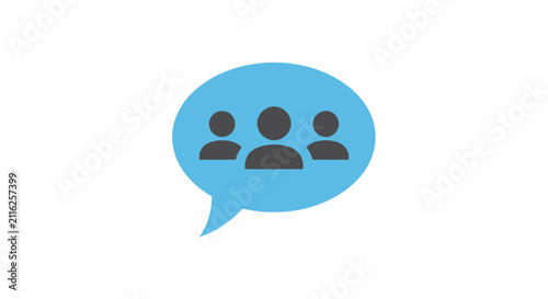 Obraz na plátne People Communication Team Discussion Symbol.