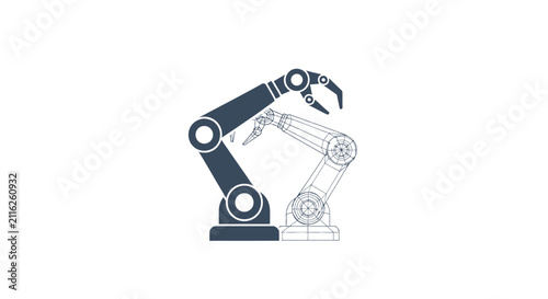 Industrial robotic arm machine technology.