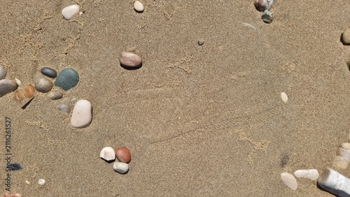 Canvas Print pebble pebbles white isolated rocks from sea and beach for background