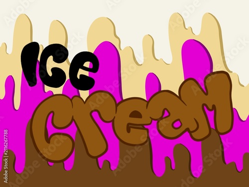 letter ice cream,Playful ice cream themed background with colorful letter ice cream, 