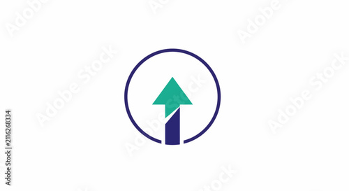 Bild auf Leinwand Green Arrow Logo Design Element.