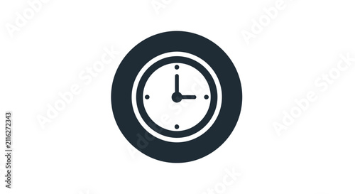 Foto Analog clock face with hands.