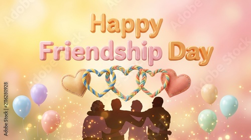 Happy Friendship Day Warm Heartfelt Celebration Background