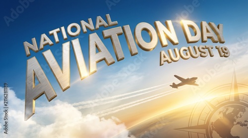 National Aviation Day August 19 Soaring Aviation Celebration Background