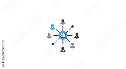 Bild auf Leinwand People Network Connections Social Group.