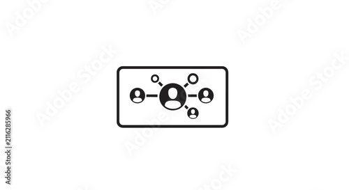 Cuadro en lienzo Network connection concept with people.