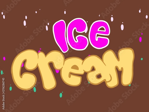 letter ice cream,Playful ice cream themed background with colorful letter ice cream