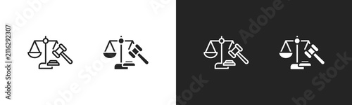 Bild auf Leinwand Justice Icon