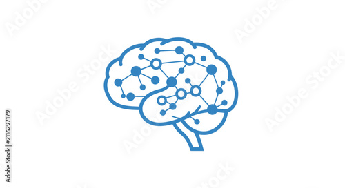 Brain with neural network connections.