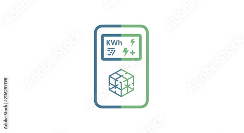 Fotografie Electricity meter with cube display.