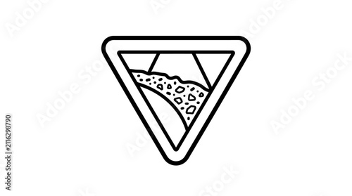 Loose Material Warning Triangle Icon