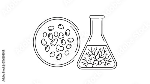 Biological Research Lab Icon Set