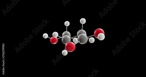 gamma-hydroxybutyric acid molecule, rotating 3D model of sedatives, looped video on a black background
